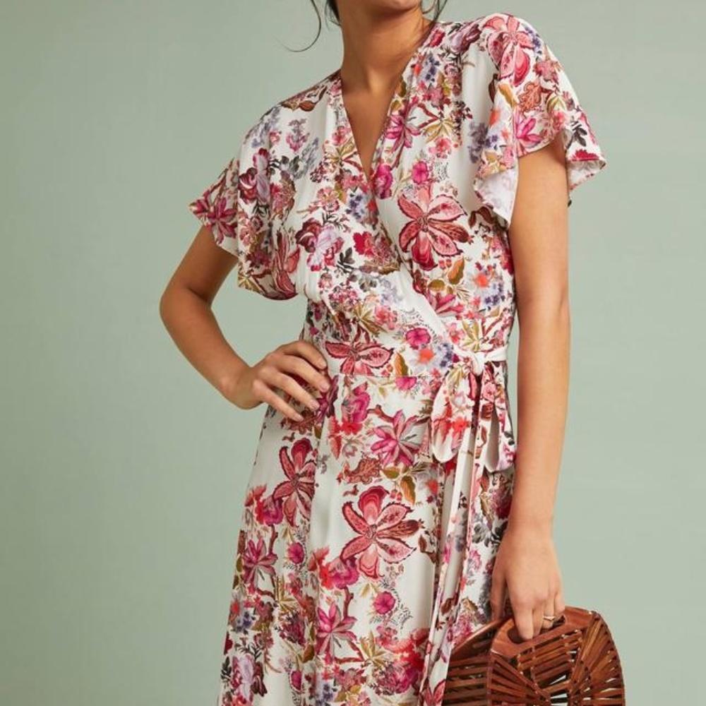 Anthropologie Kachel Nora Wrap Dress